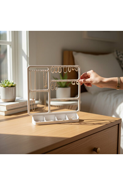 Grifon 3D Decorative Jewelry Stand and Hanger - Multi-Compartment Earring and...