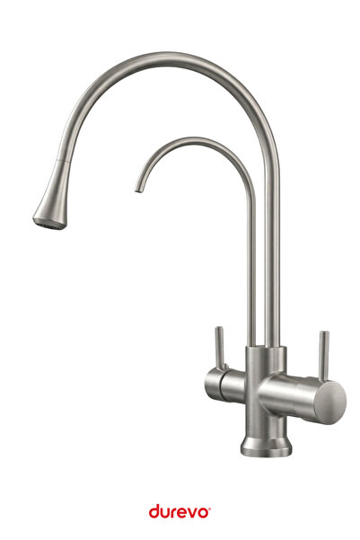DUREVO Damla Series - 3-Way Kitchen Sink Faucet with Water Purification (Wate...