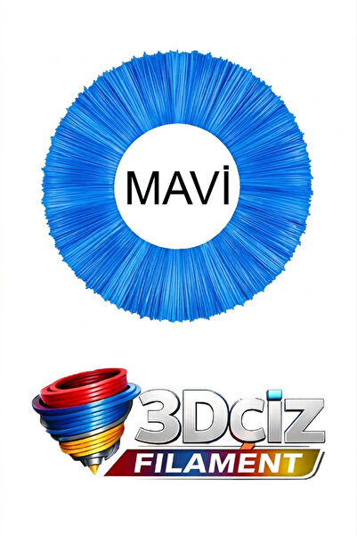 3D Çiz PLA 3D Kalem Filament PLA Mavi Renk (2x5 metre) 10 Metre PLA Filament