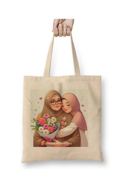 Toyaso Mother's Day Gift for Mothers 032 White Cloth Bag Long Handle Shopping...