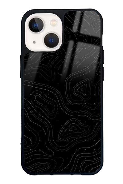 Spoyi iPhone 13 Mini Glossy Phone Case with Topo-Point Design