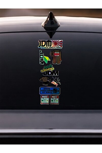 sticker مجموعة هولوغرام أوتو للزجاج الخلفي مقاس 40 × 15 سم - مجموعة ملصقات زج...