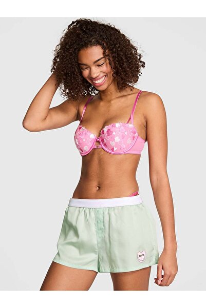 PİNK İpeksi Pijama Şortu