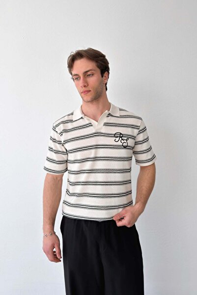 Flaw Wear RS izvezena prugasta polo majica