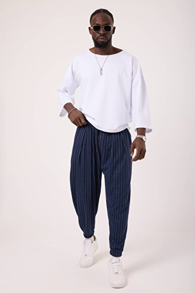 SUPERBLUE Pantaloni sport în dungi, stil streetwear, pentru bărbați