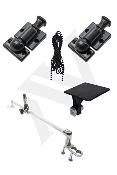 ALUWAND Glass Balcony Accessory Set Including 2 Locks, 1 Cover, 1 Stopper + M...