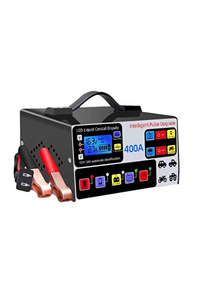 MANDU Încărcător multifuncțional de baterii auto cu afișaj LCD 12V/24V, intra...