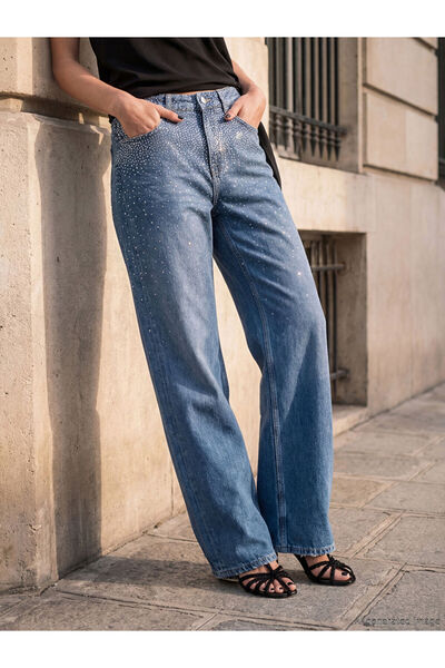 LC Waikiki Sparkling Choices by Shining Store Women's Straight Fit Jeans with...