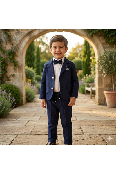 erca home Jacketed 4-Piece New Season / Wedding Suit 6Y,7Y,8Y,9Y Men's Dark Blue