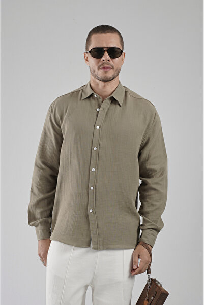 Butik Trend Biz Regular Muslin Fabric Cotton Men's Shirt