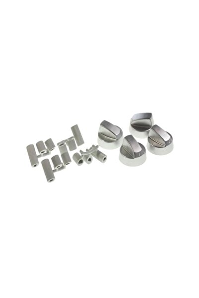 Universal Gas Stove Button Set Silver