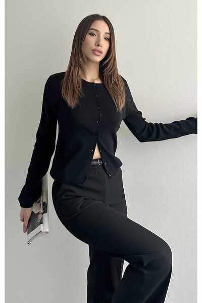 yeditepe fashion Wool Blend Basic Knitwear Cardigan