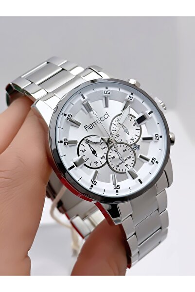 Ferrucci ساعة يد رجالية مع وظيفة الحبل الفولاذي 3 ATM مقاومة للماء ضمان لمدة ...