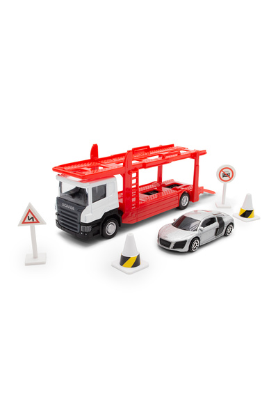 Noname Macheta Camion transportator auto Scania cu accesorii TechnoDrive