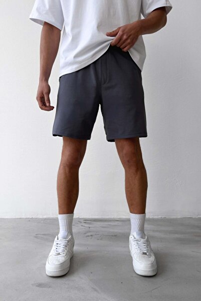 Flaw Wear Basic Bel Lastikli Antrasit Şort