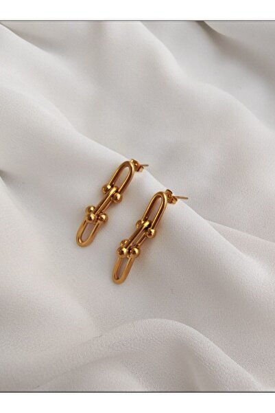 Inovius Елегантни обеци, позлатена мед - LMG4041