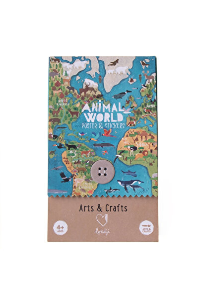 Londji Animal World Poster with Stickers,