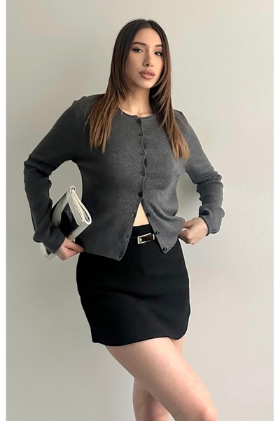 fujya Wool Blend Basic Knitwear Cardigan