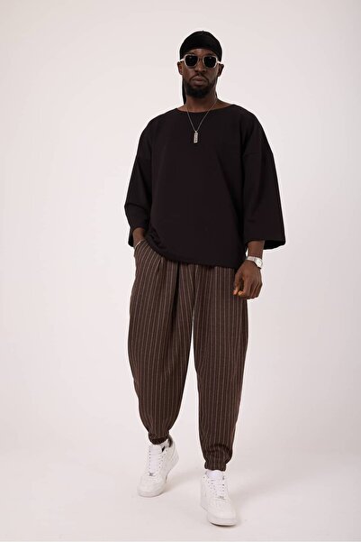 SUPERBLUE Pantaloni sport în dungi, stil streetwear, pentru bărbați