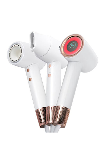 BASE Uscător de păr RAF R423, Putere 1600W, Alb AUR, 3 Trepte de temperatură,...