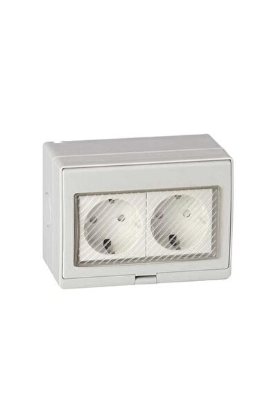 OEM Priza dubla Schuko E-PREX2 (Alb)