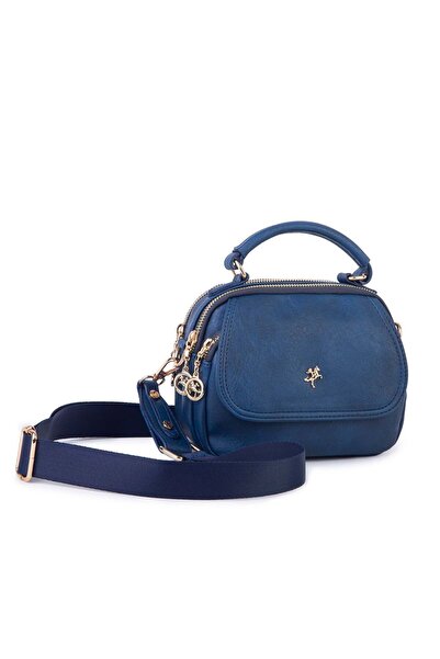 Nas Bag Women's Mini Multi-Compartment Handbag and Crossbody Bag Navy Blue