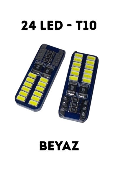 Shoprit 24 Ledli Beyaz T10 Park Ve Plaka Ampulü - Arıza Lambası Yakmayan Canb...