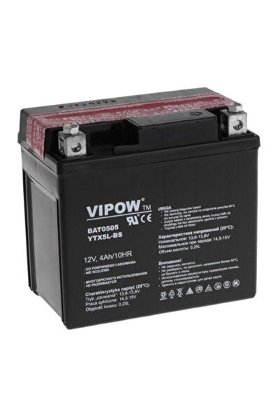 Vipow Motorcycle battery, 12 V/4 Ah
