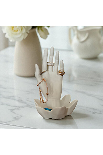 DU&ER Hand and Lotus Themed Jewelry Stand Decorative Jewelry Organizer