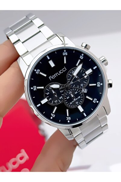 Ferrucci ساعة يد رجالية مع وظيفة الحبل الفولاذي 3 ATM مقاومة للماء ضمان لمدة ...