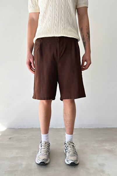 Flaw Wear Bel Bağcıklı Keten Şort