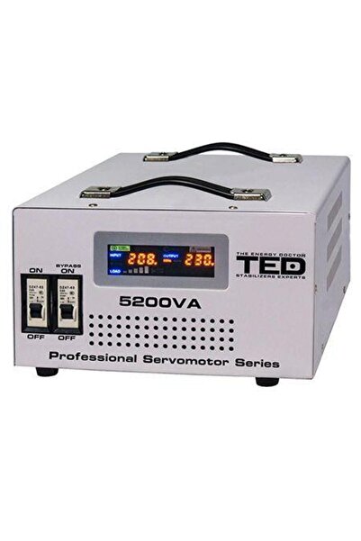 TED Electric Automatic voltage stabilizer SERVOMOTOR 5000VA, 2 x Schuko + Ter...