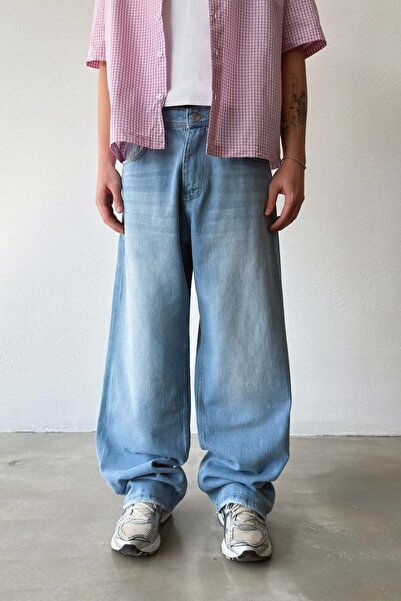 Flaw Wear Çizgili Eskitme Model Baggy Jean