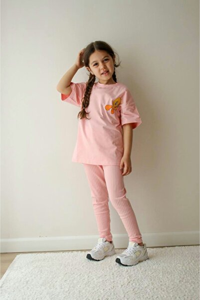 NURTOPU Комплект легінсів для дівчинки, верх і низ, літні з короткими рукавам...