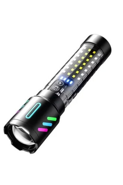 Mihai Lanterna LED profesională CB 519B cu încărcare Type-C, 20 cm pentru dru...