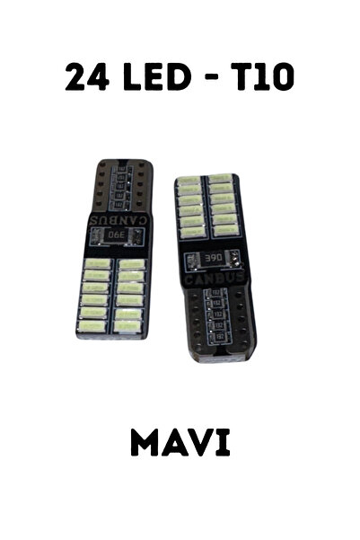 Shoprit 24 Ledli Mavi T10 Park Ve Plaka Ampulü - Arıza Lambası Yakmayan Canbu...