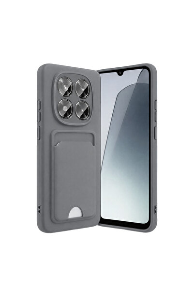 halkhouse Redmi Note 15 4G & Poco M8 Kılıf Kamera Korumalı Kartlıklı Esnek Si...