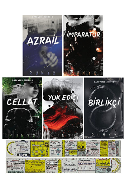 Martı Yayınları Dark Verse Serisi 2-3-4-5-6. Kitaplar Set Runyx-Azrail-İmpara...
