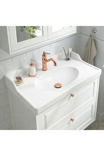 DUREVO صنبور حمام عتيق الطراز بلون ذهبي وردي