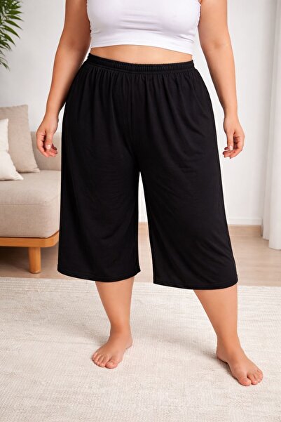 SEWANO Oversize Cotton Combed Cotton Capri Shorts – Plus Size