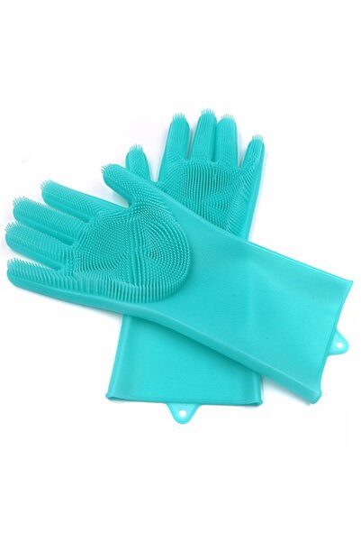 E-ANAMAG Silicone Cleaning Gloves with Integrated Brushes
