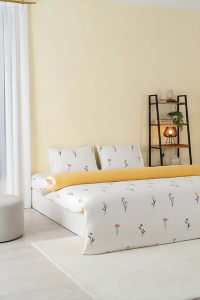 Rivaİstanbul طقم غطاء لحاف مزدوج من بيلا مصنوع من القطن