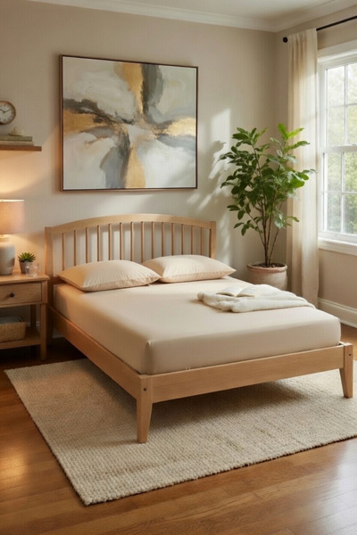 VENTİ VENTİSCA طقم ملاءات سرير مبطنة ومرنة من القطن - مقاس مزدوج / مفرد / كبي...