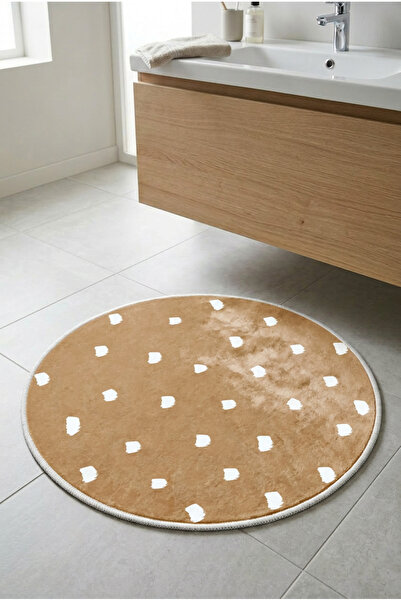 Zevahir Home Round Multi-Purpose Bathroom Mat Non-Slip Base Foot Mat 50X50 Mo...