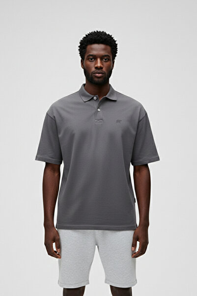 Bad Bear City Walker Asfalt Polo Yaka Erkek Tişört