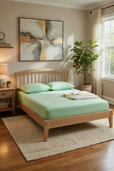 VENTİ VENTİSCA Cotton Textured Elastic Fitted Padded Sheet Set - Double / Sin...