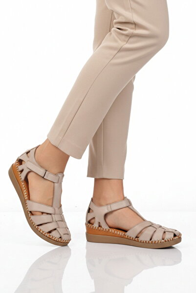 Pierre Cardin Sandale de zi cu zi pentru femei, ușoare, cu velcro, bej PC-545...