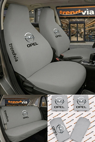 trivexa Opel Logolu Oto Koltuk Kılıfı Ön Arka Set – Penye Likralı Universal K...