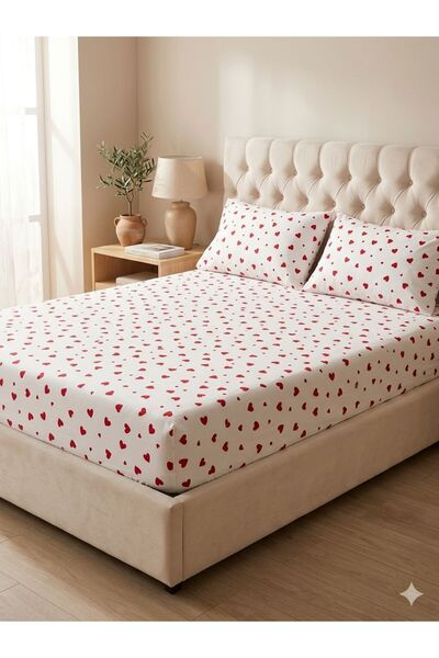 Constanza Exclusive ملاءة سرير مطاطية مزدوجة من القطن من كاليستا + 2 غطاء وسادة