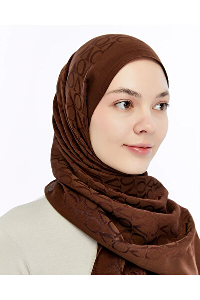 Valentino Orlandi Alia Jacquard 60% Lyocell 40% Cotton Shawl-2-Chocolate Brown